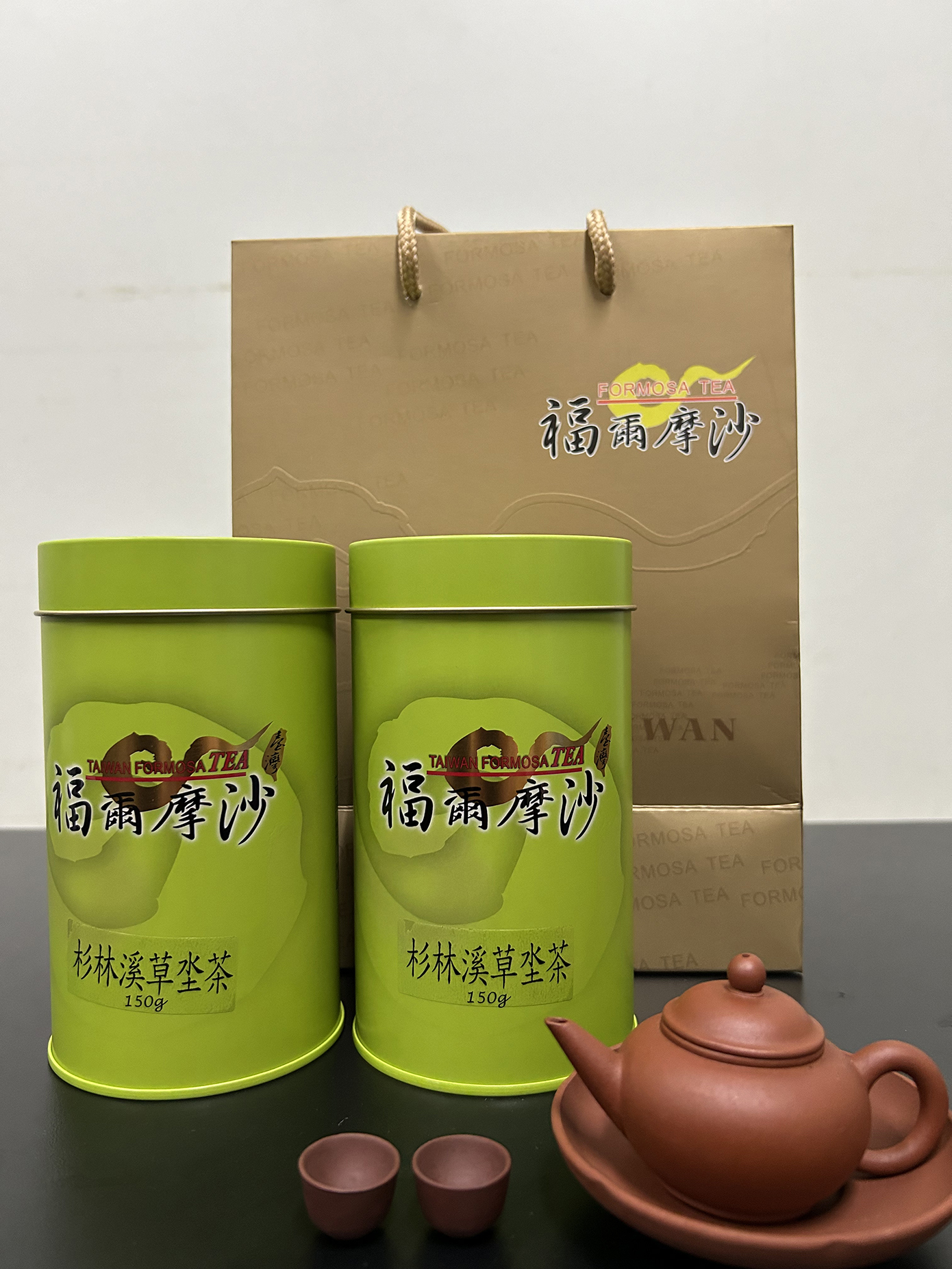 杉林溪草坔茶【蘋果綠4兩罐】